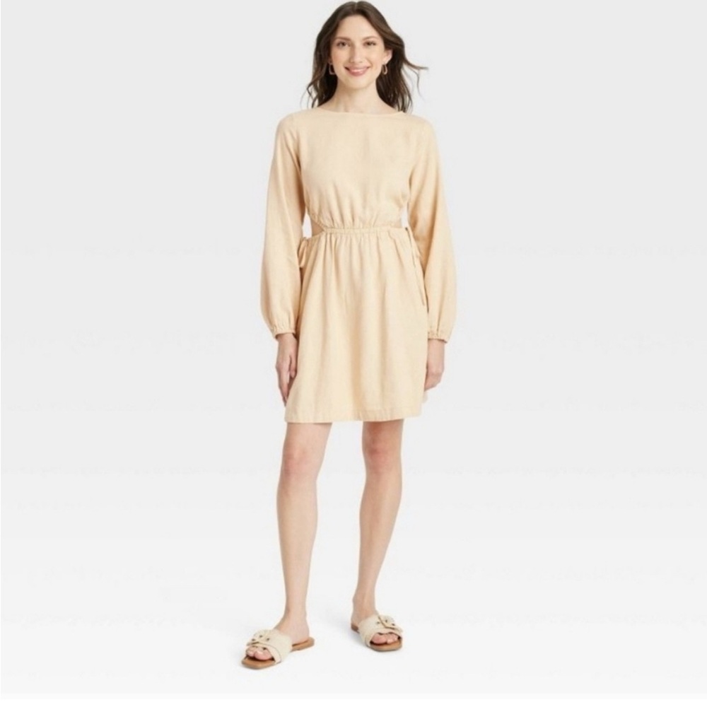 Universal Thread Neutral Linen-Blend Balloon Slee… - image 7